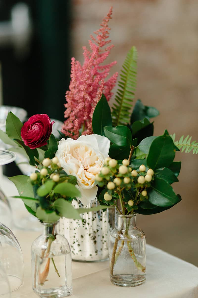 Low Table Centerpiece by Radebaugh Florist, Wedding Reception Flowers